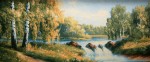 Картина "Березы у реки"